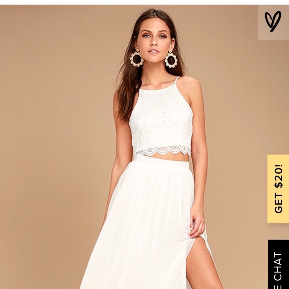 Lulus White Two Piece Set